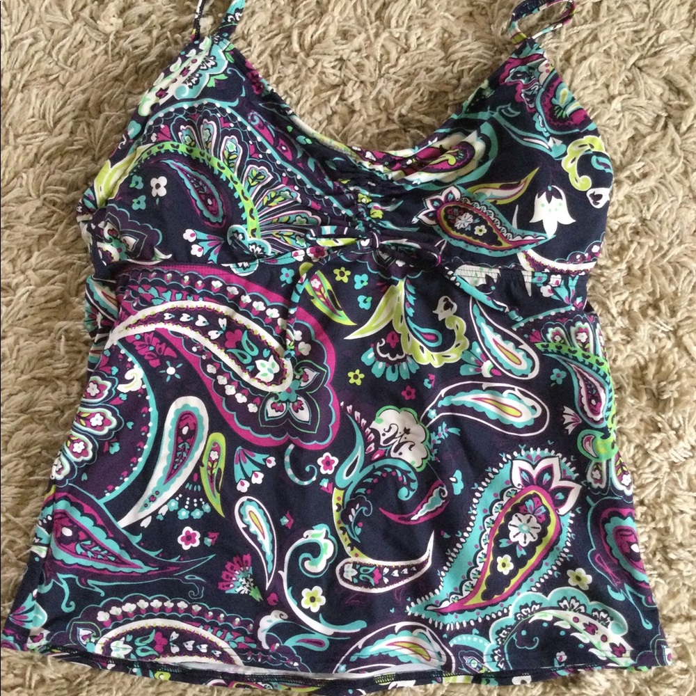 Lands End paisley tankini size 10
